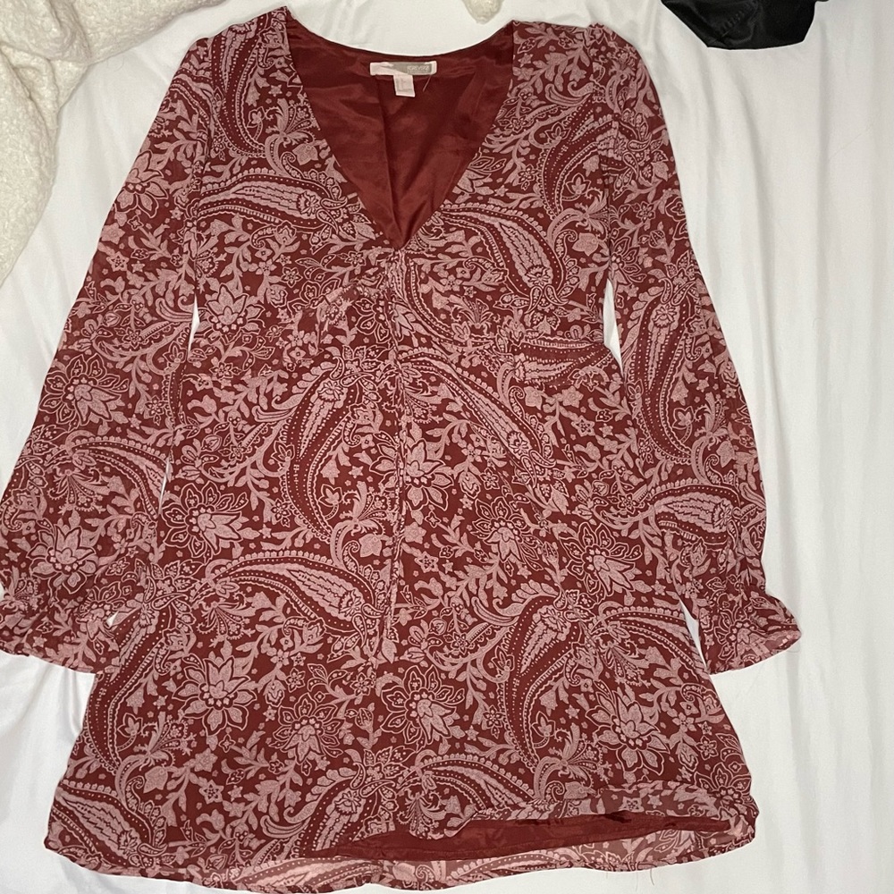 Red Western Style Mini Dress